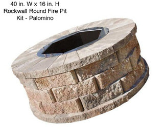 40 in. W x 16 in. H Rockwall Round Fire Pit Kit - Palomino