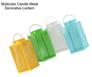 Multicolor Candle Metal Decorative Lantern