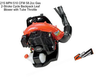 215 MPH 510 CFM 58.2cc Gas 2-Stroke Cycle Backpack Leaf Blower with Tube Throttle