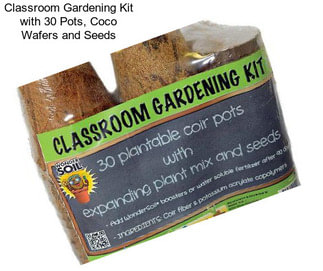 Classroom Gardening Kit with 30 Pots, Coco Wafers and Seeds