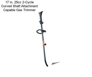 17 in. 25cc 2-Cycle Curved Shaft Attachment Capable Gas Trimmer