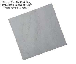 16 in. x 16 in. Flat Rock Grey Plastic Resin Lightweight Duty Patio Paver (12-Pack)