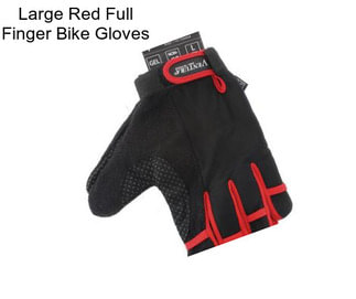 Large Red Full Finger Bike Gloves