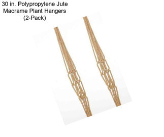 30 in. Polypropylene Jute Macrame Plant Hangers (2-Pack)