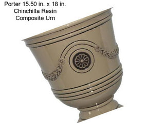 Porter 15.50 in. x 18 in. Chinchilla Resin Composite Urn