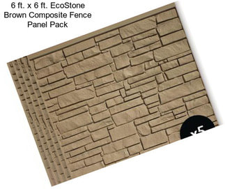 6 ft. x 6 ft. EcoStone Brown Composite Fence Panel Pack