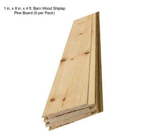 1 in. x 8 in. x 4 ft. Barn Wood Shiplap Pine Board (6 per Pack)