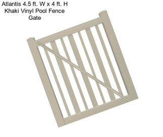 Atlantis 4.5 ft. W x 4 ft. H Khaki Vinyl Pool Fence Gate