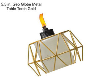 5.5 in. Geo Globe Metal Table Torch Gold