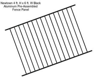 Newtown 4 ft. H x 6 ft. W Black Aluminum Pre-Assembled Fence Panel