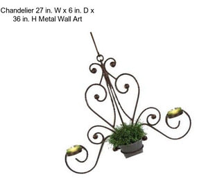 Chandelier 27 in. W x 6 in. D x 36 in. H Metal Wall Art