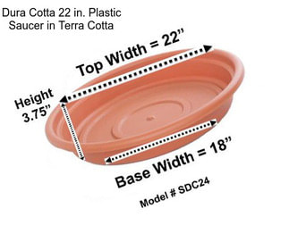 Dura Cotta 22 in. Plastic Saucer in Terra Cotta