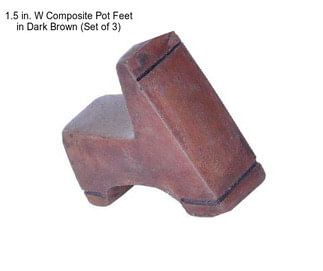 1.5 in. W Composite Pot Feet in Dark Brown (Set of 3)