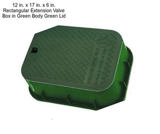 12 in. x 17 in. x 6 in. Rectangular Extension Valve Box in Green Body Green Lid