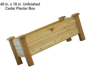 48 in. x 18 in. Unfinished Cedar Planter Box