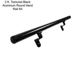 3 ft. Textured Black Aluminum Round Hand Rail Kit