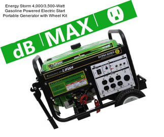Energy Storm 4,000/3,500-Watt Gasoline Powered Electric Start Portable Generator with Wheel Kit