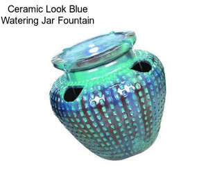 Ceramic Look Blue Watering Jar Fountain