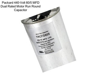 Packard 440-Volt 60/5 MFD Dual Rated Motor Run Round Capacitor