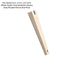 Pro Series 5 in. x 5 in. x 8-1/2 ft. White Cedar Vinyl Anaheim Heavy Duty Routed Fence End Post