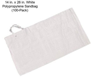 14 in. x 26 in. White Polypropylene Sandbag (100-Pack)