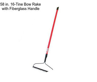 58 in. 16-Tine Bow Rake with Fiberglass Handle