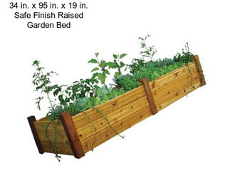 34 in. x 95 in. x 19 in. Safe Finish Raised Garden Bed