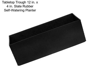 Tabletop Trough 12 in. x 4 in. Slate Rubber Self-Watering Planter