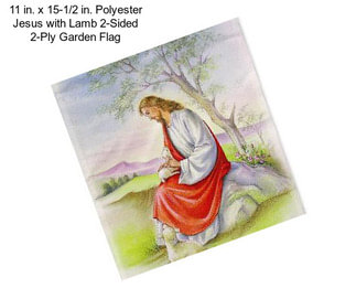 11 in. x 15-1/2 in. Polyester Jesus with Lamb 2-Sided 2-Ply Garden Flag