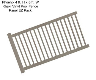 Phoenix 4 ft. H x 8 ft. W Khaki Vinyl Pool Fence Panel EZ Pack