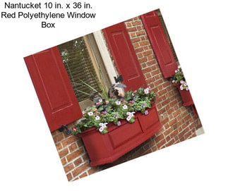 Nantucket 10 in. x 36 in. Red Polyethylene Window Box