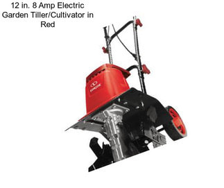 12 in. 8 Amp Electric Garden Tiller/Cultivator in Red