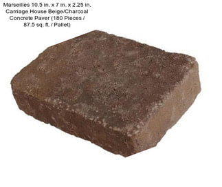Marseilles 10.5 in. x 7 in. x 2.25 in. Carriage House Beige/Charcoal Concrete Paver (180 Pieces / 87.5 sq. ft. / Pallet)
