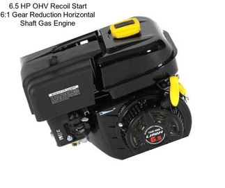6.5 HP OHV Recoil Start 6:1 Gear Reduction Horizontal Shaft Gas Engine