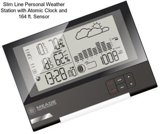 Slim Line Personal Weather Station with Atomic Clock and 164 ft. Sensor