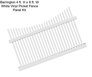 Barrington 4 ft. H x 8 ft. W White Vinyl Picket Fence Panel Kit