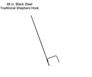 48 in. Black Steel Traditional Shepherd Hook