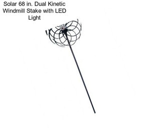 Solar 68 in. Dual Kinetic Windmill Stake with LED Light