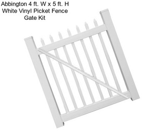 Abbington 4 ft. W x 5 ft. H White Vinyl Picket Fence Gate Kit