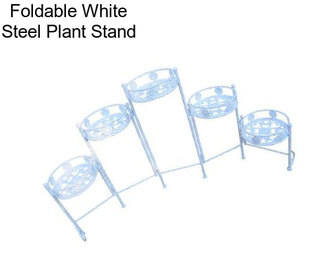 Foldable White Steel Plant Stand