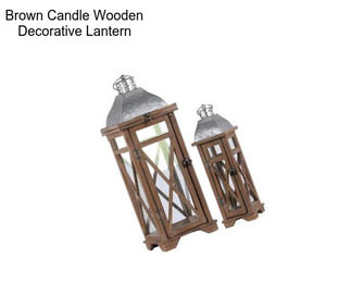 Brown Candle Wooden Decorative Lantern