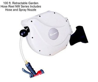 100 ft. Retractable Garden Hose Reel NW Series Includes Hose and Spray Nozzle