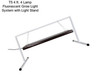 T5 4 ft. 4 Lamp Fluorescent Grow Light System with Light Stand