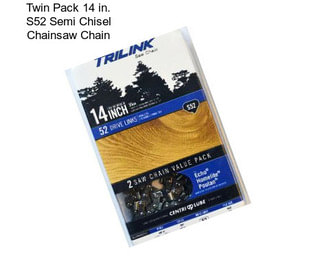 Twin Pack 14 in. S52 Semi Chisel Chainsaw Chain