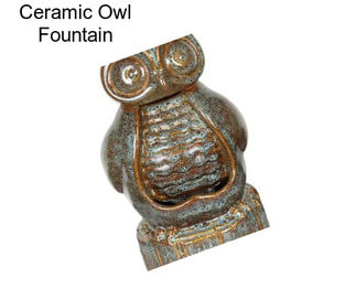 Ceramic Owl Fountain