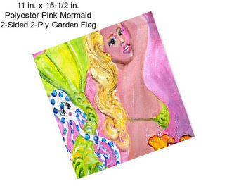 11 in. x 15-1/2 in. Polyester Pink Mermaid 2-Sided 2-Ply Garden Flag