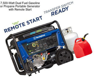 7,500-Watt Dual Fuel Gasoline or Propane Portable Generator with Remote Start