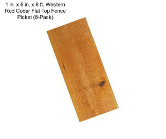 1 in. x 6 in. x 6 ft. Western Red Cedar Flat Top Fence Picket (8-Pack)