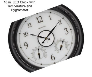 18 in. LED Clock with Temperature and Hygrometer