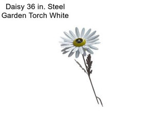 Daisy 36 in. Steel Garden Torch White